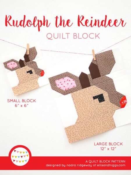 Christmas quilt patterns - Reindeer quilt pattern