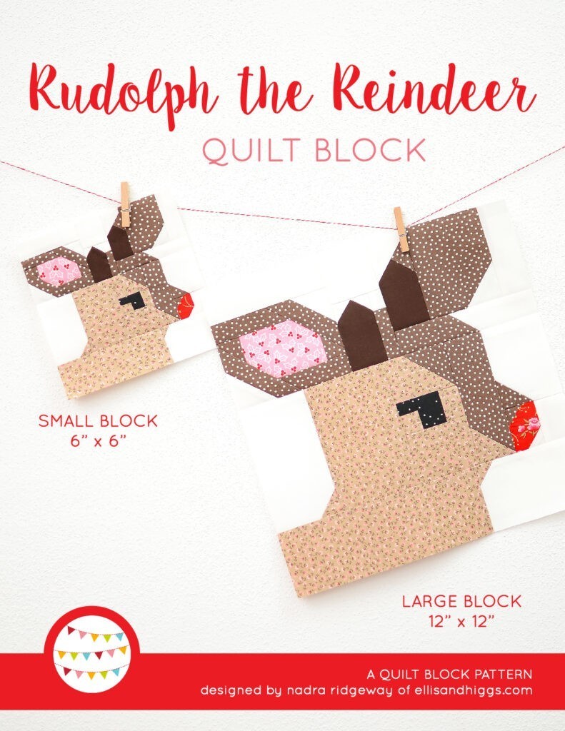 Reindeer quilt pattern - Christmas quilt pattern