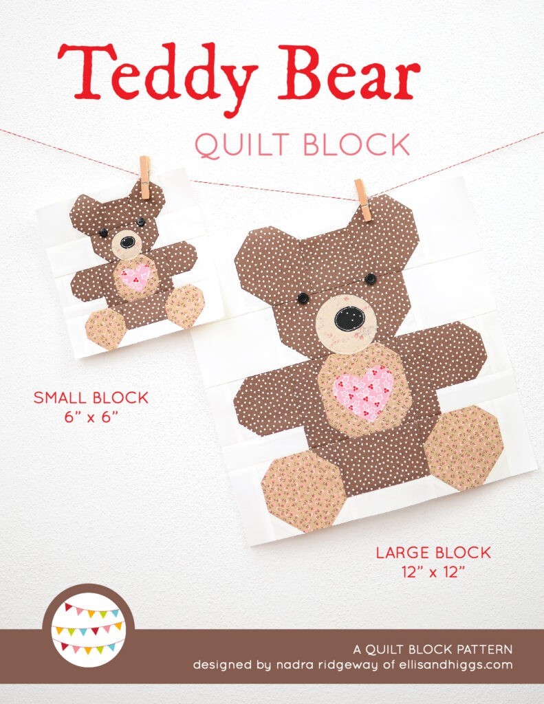 Teddy Bear quilt pattern - Christmas quilt pattern