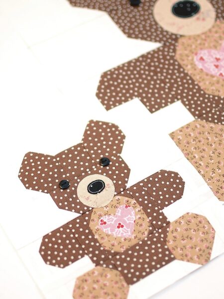 Christmas quilt patterns - Teddy Bear quilt pattern