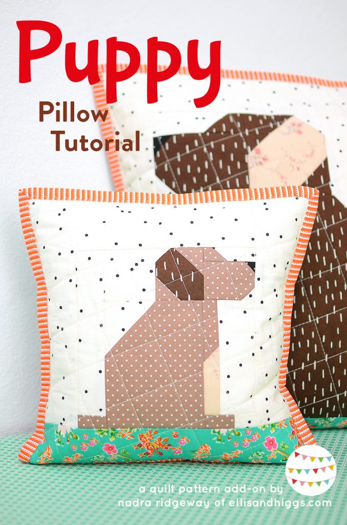 Quilted Puppy Pillow Tutorial & pattern add-on