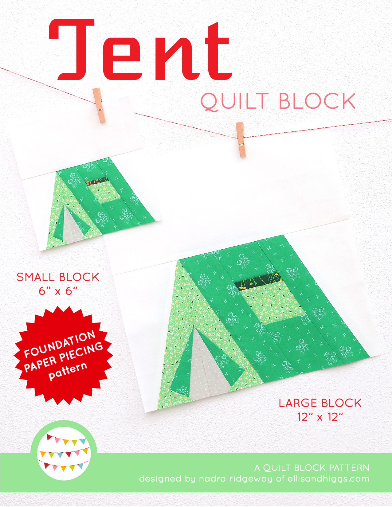 Tent quilt pattern - Camping quilt patterns