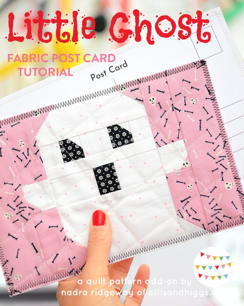 Halloween Fabric Post Card Tutorial & Pattern Add-on
