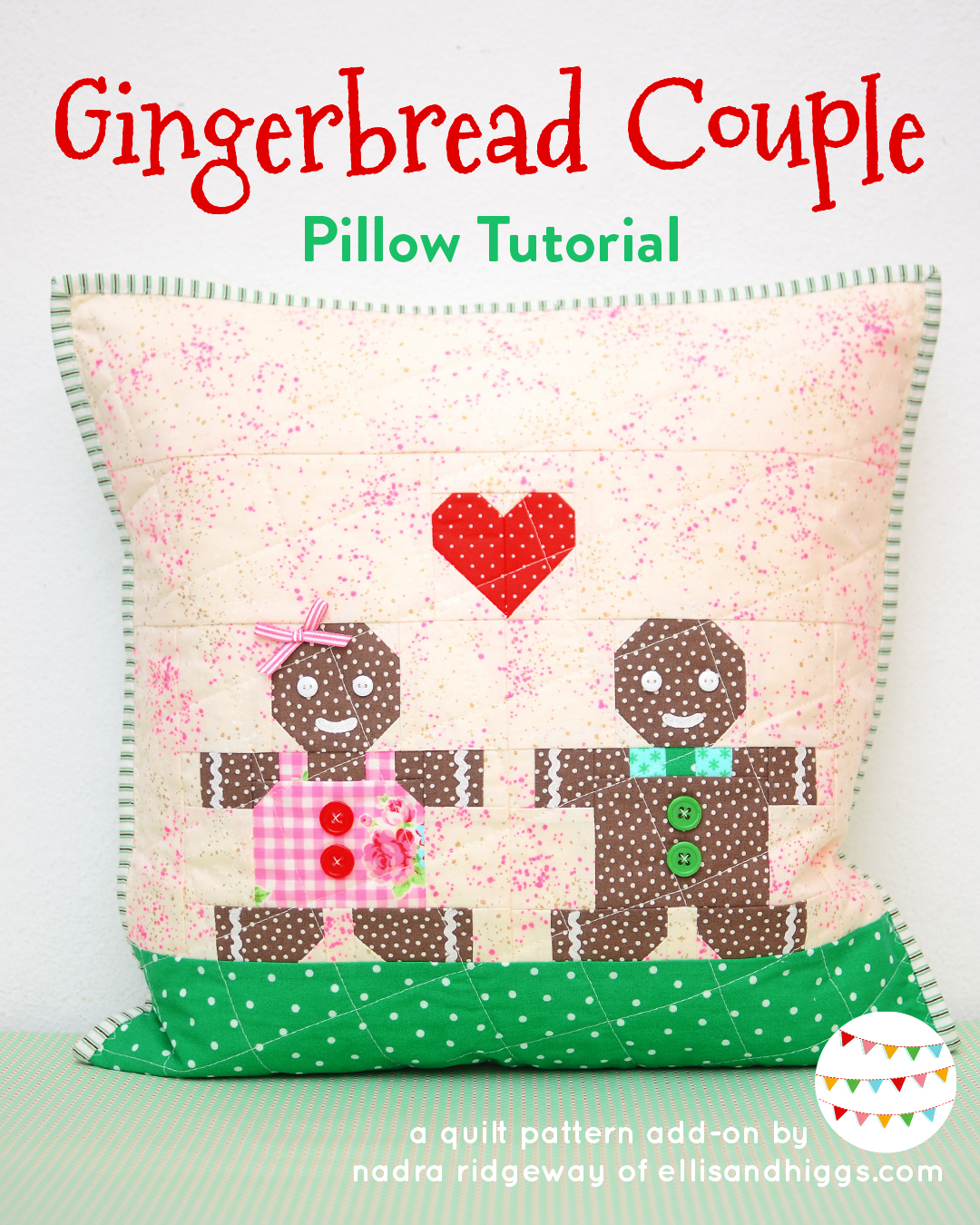 Gingerbread Couple quilt pattern - Christmas quilt patterns