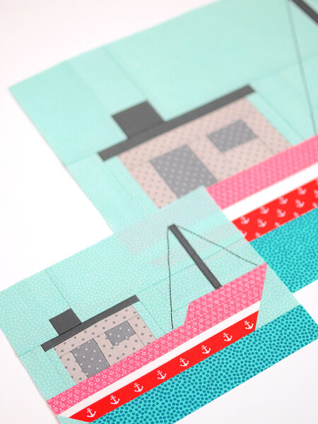 Nautical quilt patterns - Fishing Boat quilt pattern