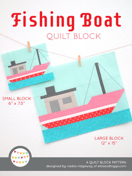 Nautical quilt patterns - Fishing Boat quilt pattern