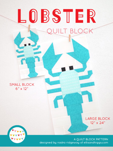 Nautical quilt patterns - Lobster quilt pattern