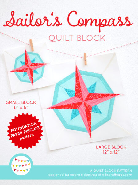 Nautical quilt patterns - Sailor's Compass quilt pattern