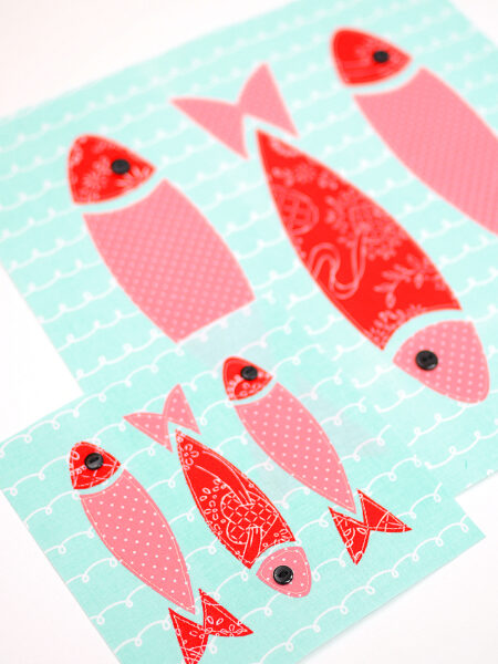 Nautical quilt patterns - Sardines quilt pattern