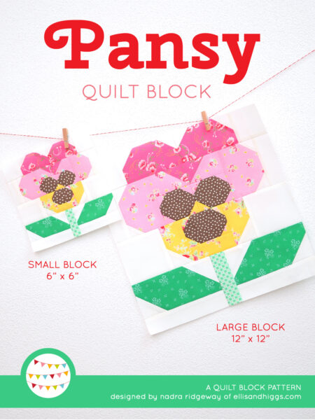 Spring quilt patterns - Pansy quilt pattern