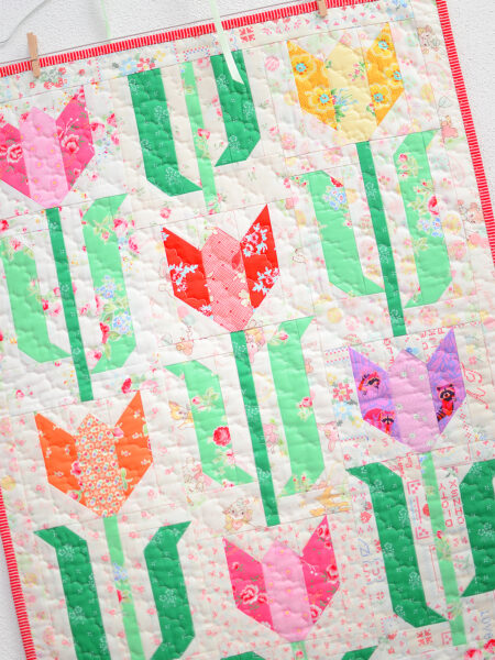 Spring quilt pattern - Tulip Fields Mini quilt pattern