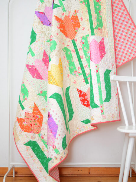 Spring quilt pattern - Tulip Fields quilt pattern