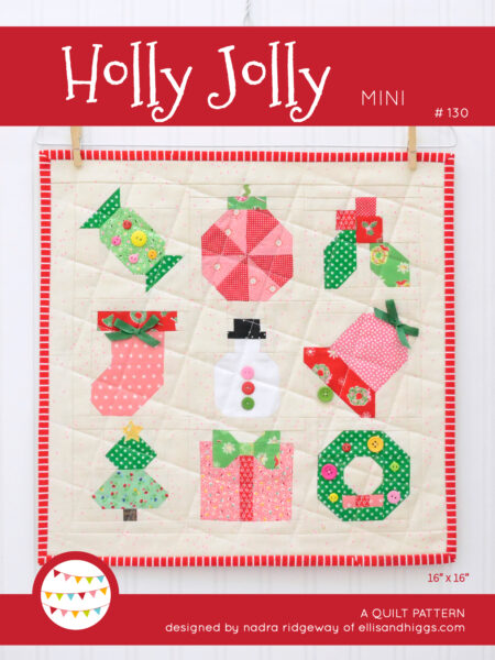 Christmas quilt pattern - Holly Jolly mini pattern