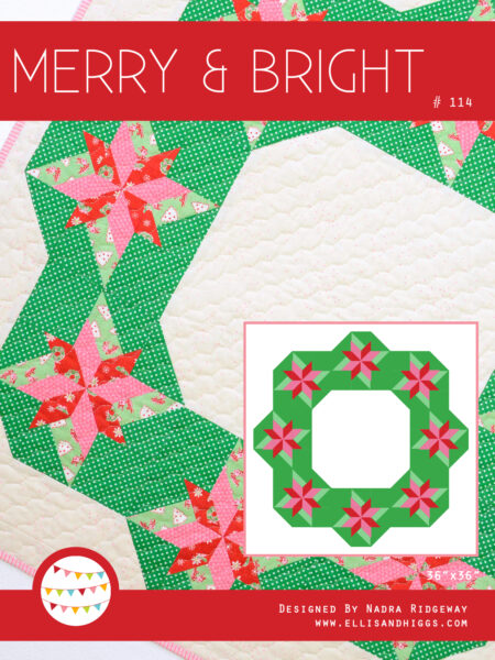 Christmas quilt pattern - Christmas Wreath quilt pattern