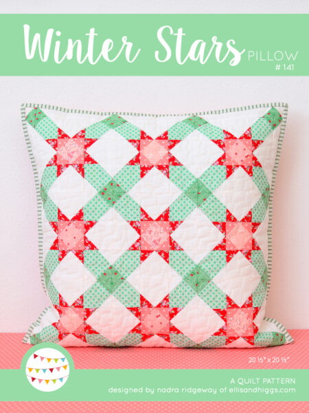 Christmas quilt pattern - Winter Stars pillow pattern