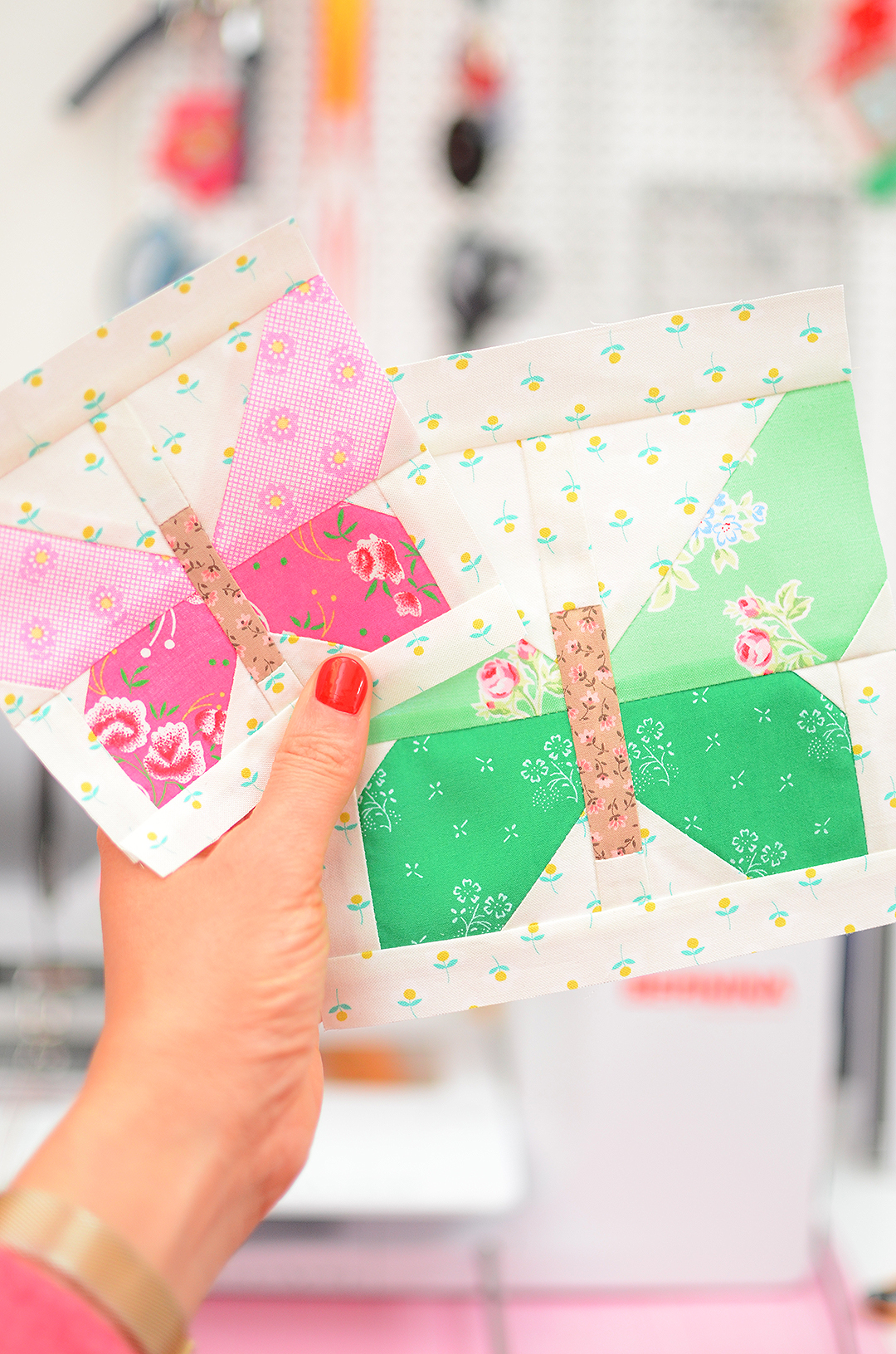 Butterfly Quilted Fabric Basket tutorial - an easy quilt pattern by ellis & higgs