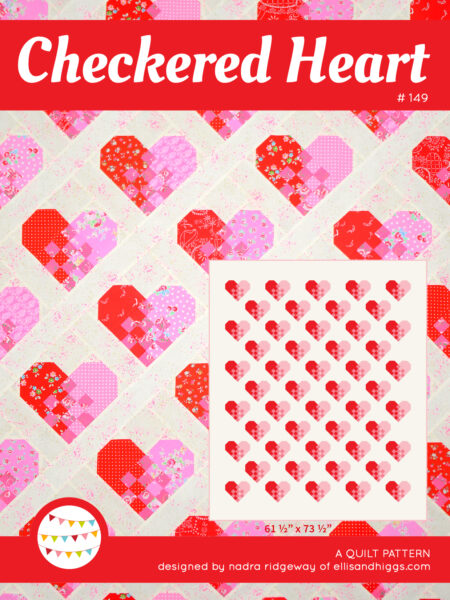 Heart quilt pattern - Checkered Heart quilt pattern