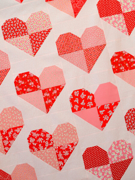 Heart quilt pattern - Harlequin Heart quilt pattern