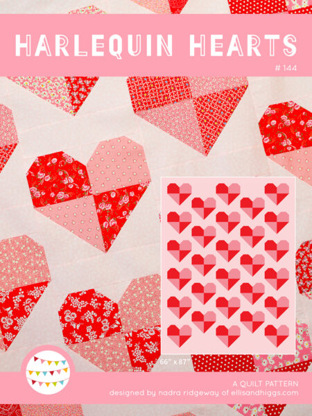 Heart quilt pattern - Harlequin Heart quilt pattern