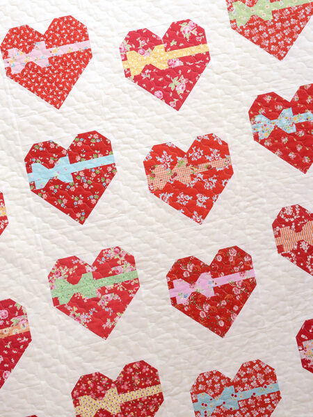Heart quilt pattern - Sweetheart pillow pattern