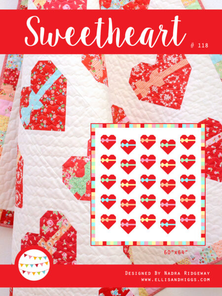 Heart quilt pattern - Sweetheart pillow pattern