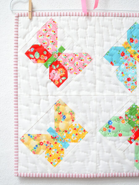 Spring quilt pattern - Dancing Butterfly mini quilt pattern