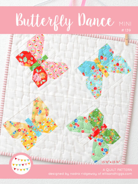 Spring quilt pattern - Dancing Butterfly mini quilt pattern
