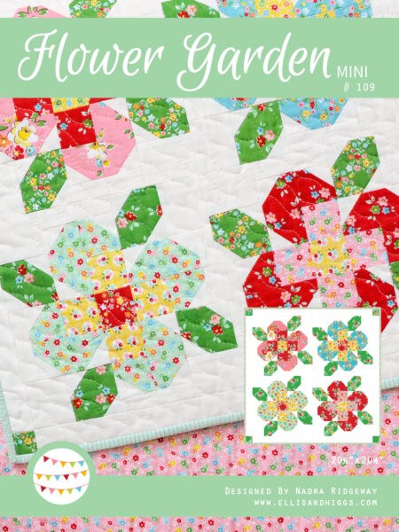 Spring quilt pattern - Flower Garden mini quilt pattern