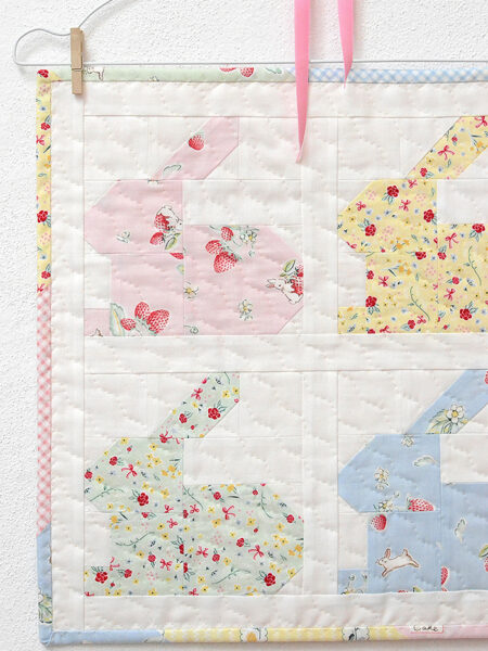 Spring quilt pattern - Bunny mini quilt pattern