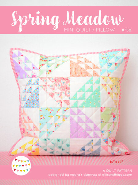 Spring quilt pattern - Spring meadow pillow pattern