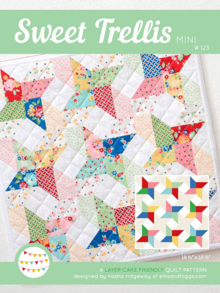 Summer quilt pattern - Sweet Trellis mini quilt pattern