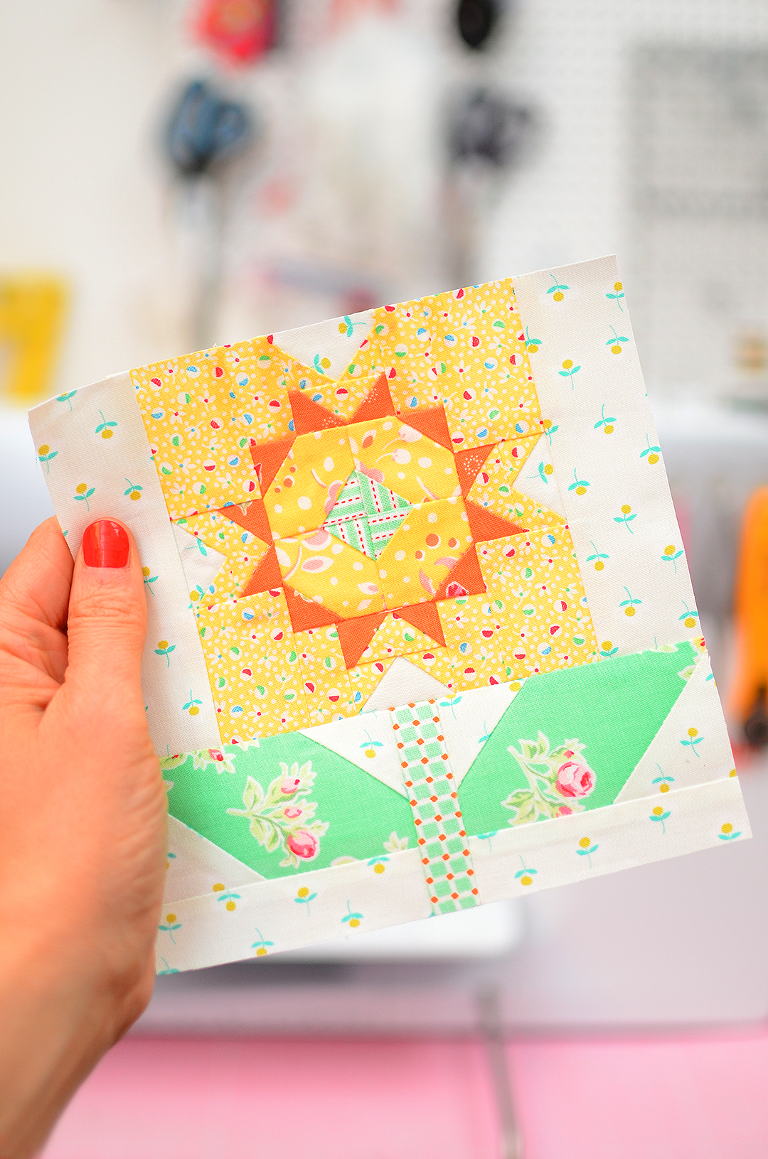 Quilted Gift Bag Pattern - A Spring quilt pattern add-on by Nadra Ridgeway of ellis & higgs