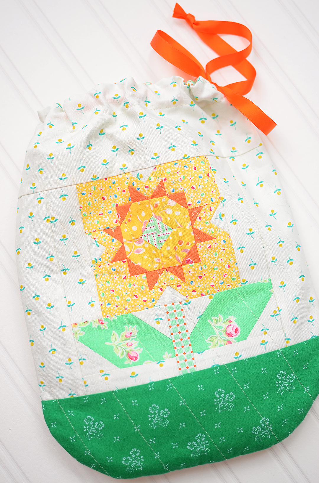 Quilted Gift Bag Pattern - A Spring quilt pattern add-on by Nadra Ridgeway of ellis & higgs