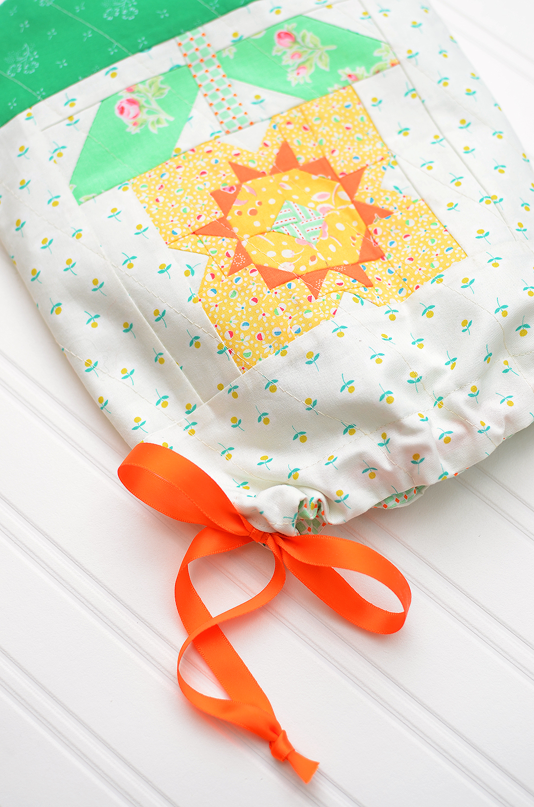 Quilted Gift Bag Pattern - A Spring quilt pattern add-on by Nadra Ridgeway of ellis & higgs