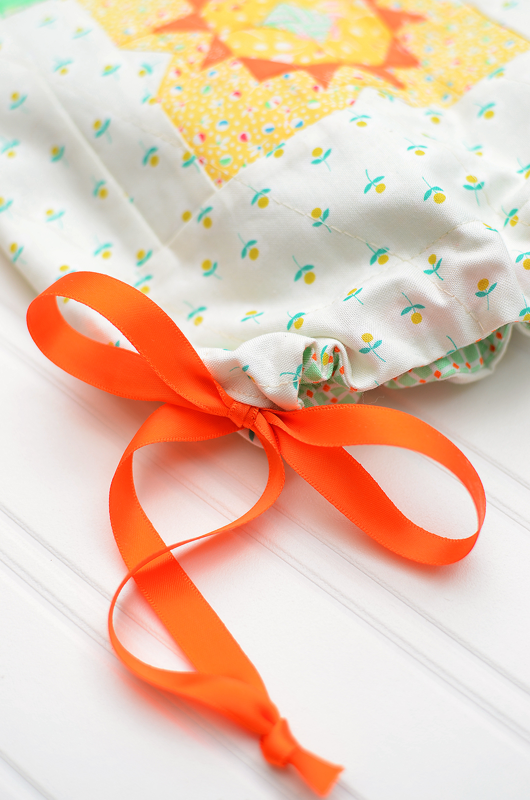 Quilted Gift Bag Pattern - A Spring quilt pattern add-on by Nadra Ridgeway of ellis & higgs