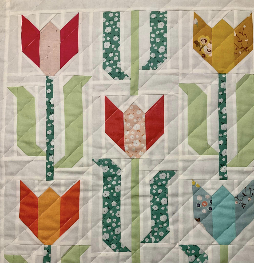 Tulip Quilt - an easy quilt pattern by Nadra Ridgeway of ellis & higgs
