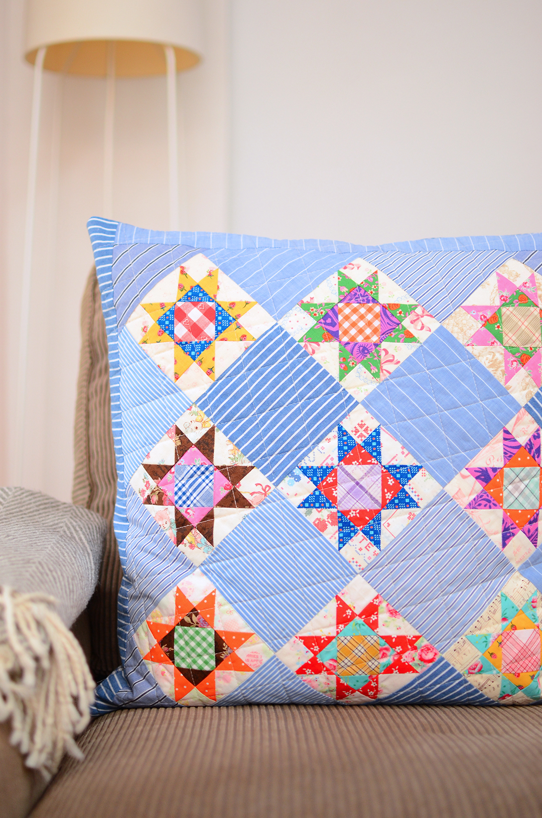 Starry Sky Pillow pattern - Star Quilt Pattern