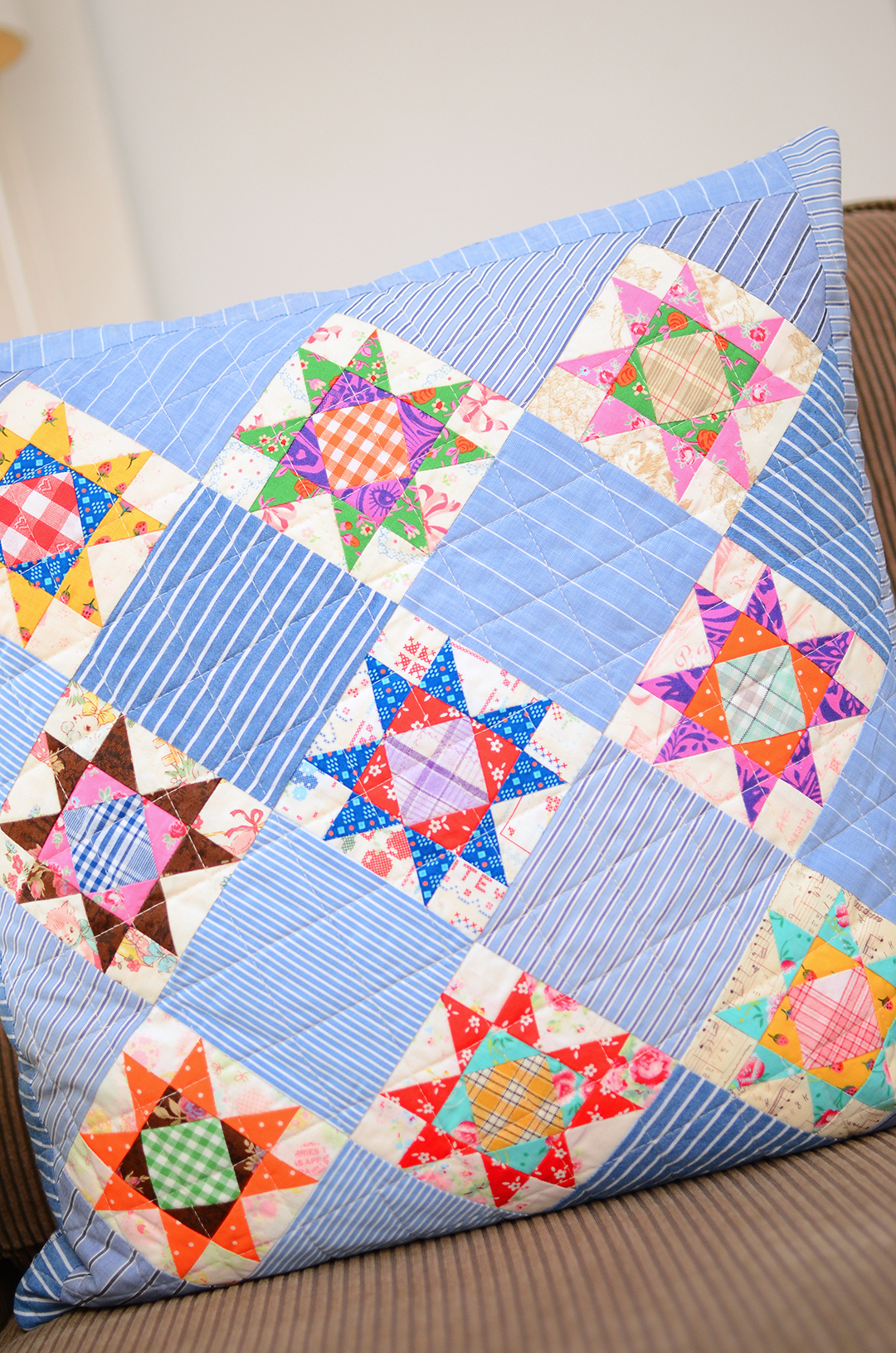 Starry Sky Pillow pattern - Star Quilt Pattern