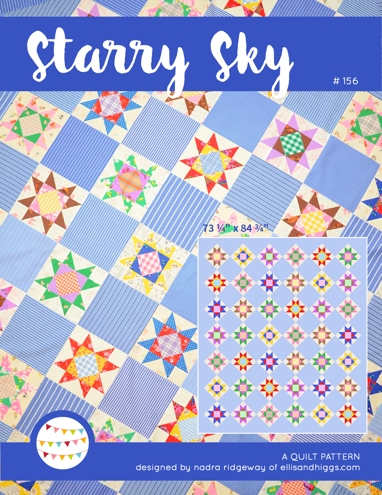 Starry Sky quilt pattern - Star Quilt Pattern